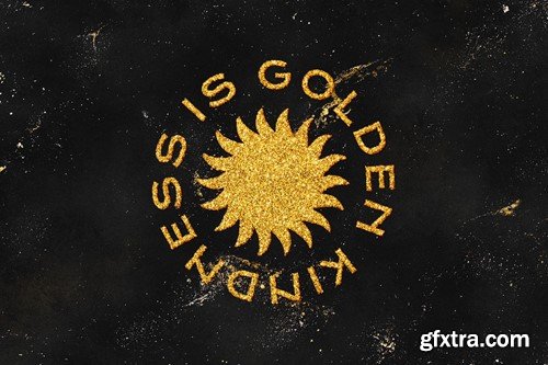 Golden Glitter Text & Logo Effect Q4XJA57