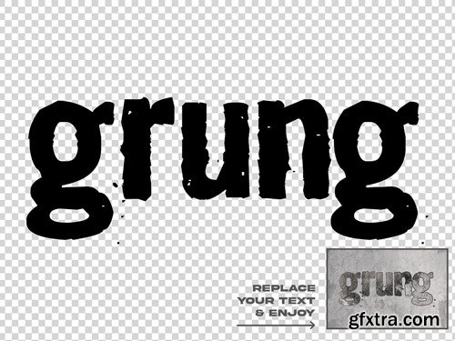 Grunge Editable Text Effect Set JSE68YD