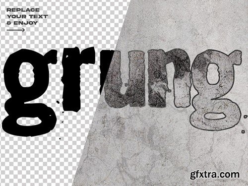 Grunge Editable Text Effect Set JSE68YD