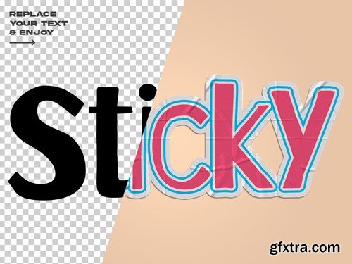 Sticker Text Effect Set VSPE3JE