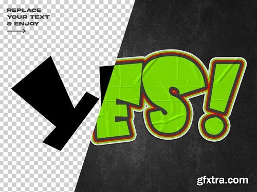 Sticker Text Effect Set VSPE3JE