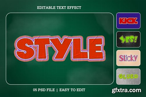 Sticker Text Effect Set VSPE3JE