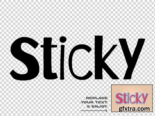 Sticker Text Effect Set VSPE3JE