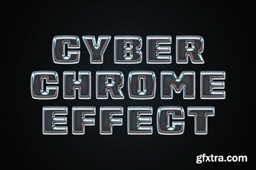 Cyber Chrome Text & Logo Effect REHGVCP