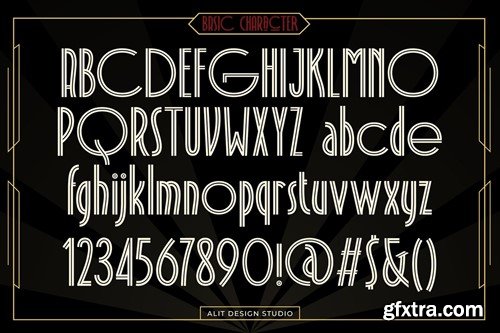 Decola Art Deco Typeface MFC84LG