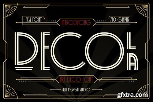 Decola Art Deco Typeface MFC84LG