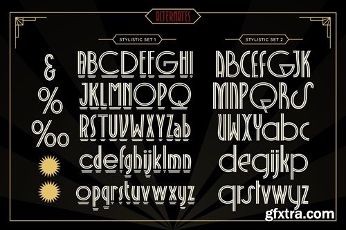 Decola Art Deco Typeface MFC84LG