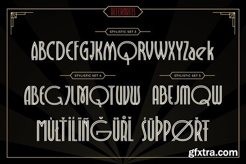 Decola Art Deco Typeface MFC84LG