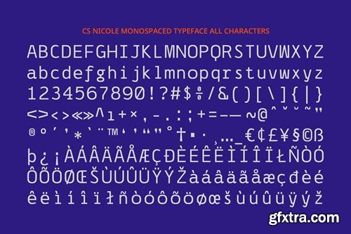 Nicole Mono – Monospaced Font DGGP32A