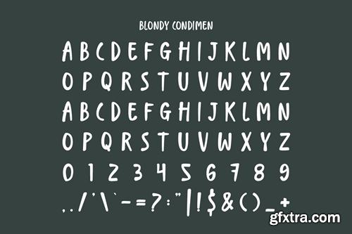 Blondy Condimen - Chalk & Marker Font KCGWLLP