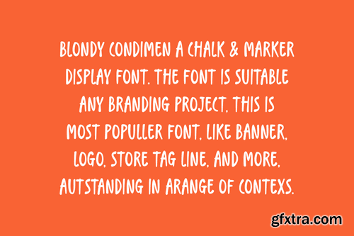 Blondy Condimen - Chalk & Marker Font KCGWLLP