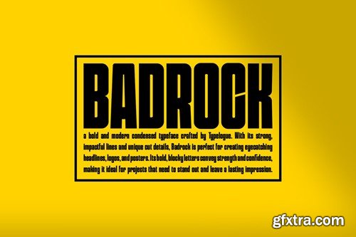 Badrock - Condensed Display Font 9HQXT3S