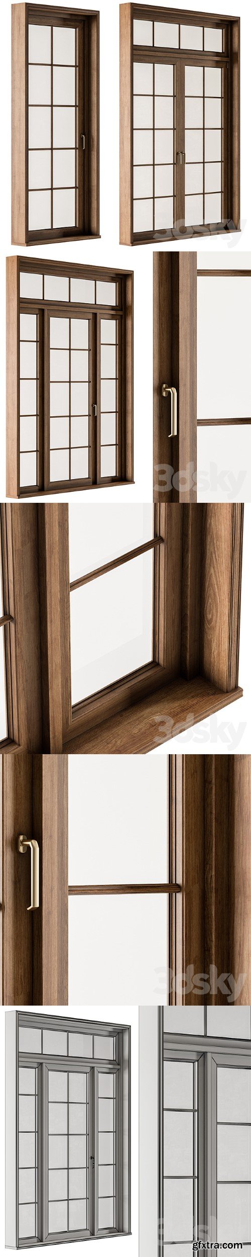 Classic Wooden Windows Set 25