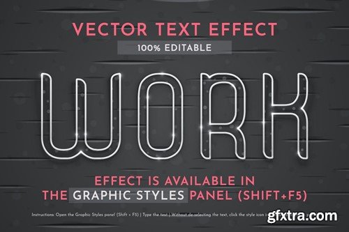 White Cord Editable Text Effect, Graphic Style XSJLXEY