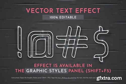 White Cord Editable Text Effect, Graphic Style XSJLXEY