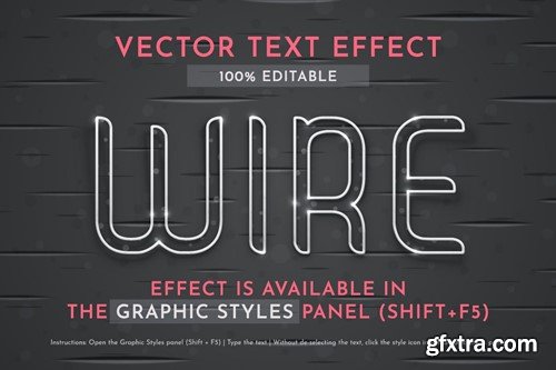 White Cord Editable Text Effect, Graphic Style XSJLXEY