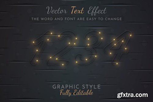 Firefly Editable Text Effect, Graphic Style BW2K7DG