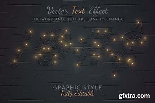 Firefly Editable Text Effect, Graphic Style BW2K7DG