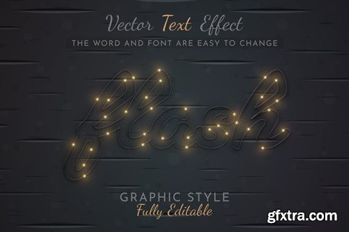 Firefly Editable Text Effect, Graphic Style BW2K7DG