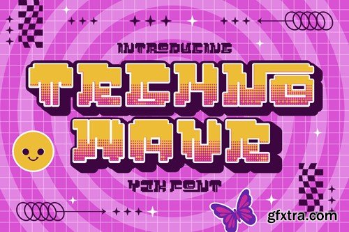 Techno Wave - Y2k Style Font 43VEE6H