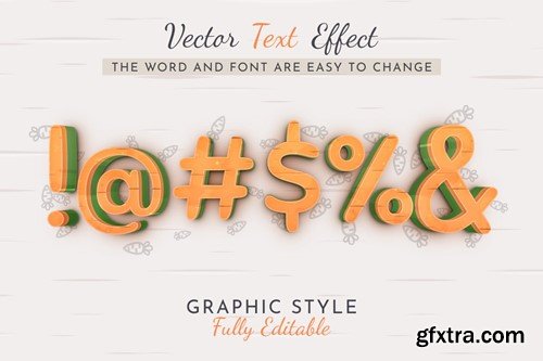 Splatter Carrot Editable Text Effect 94XB53L