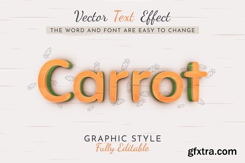 Splatter Carrot Editable Text Effect 94XB53L