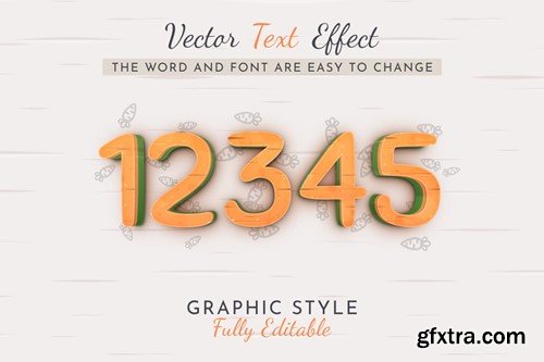 Splatter Carrot Editable Text Effect 94XB53L