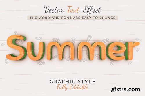 Splatter Carrot Editable Text Effect 94XB53L