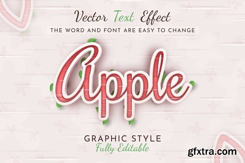 Apple Editable Text Effect, Graphic Style 5YB7WY6