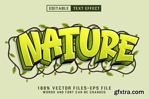 Nature Cartoon Text Effect - Editable Text Effect VAR4TFB