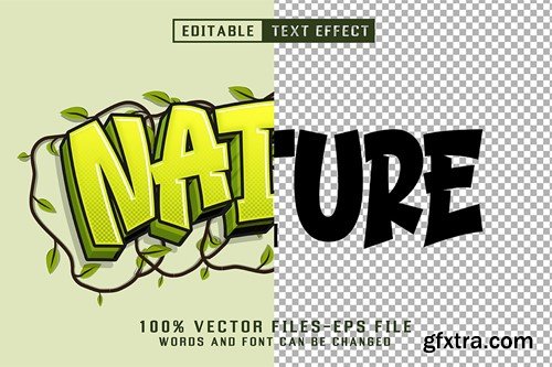 Nature Cartoon Text Effect - Editable Text Effect VAR4TFB