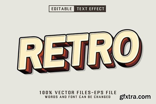 Retro 3d Text - Editable Text Effect 9DFC9RT