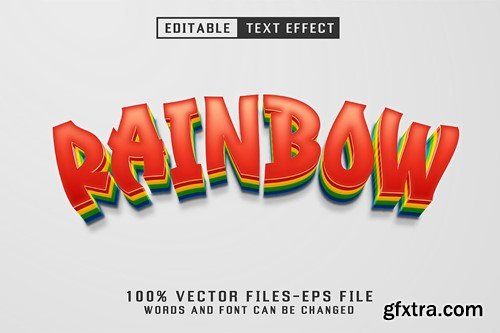 Rainbow 3d Text - Editable Text Effect SM66F4R