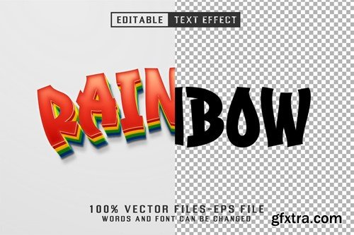 Rainbow 3d Text - Editable Text Effect SM66F4R