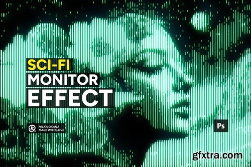 Retro Sci-Fi Matrix Monitor Effect 2EVC7DD