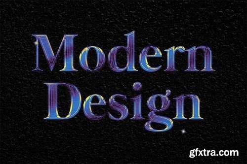 Gradient Chrome Text Effect 4CBTXLV