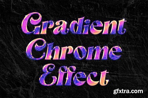 Gradient Chrome Text Effect 4CBTXLV