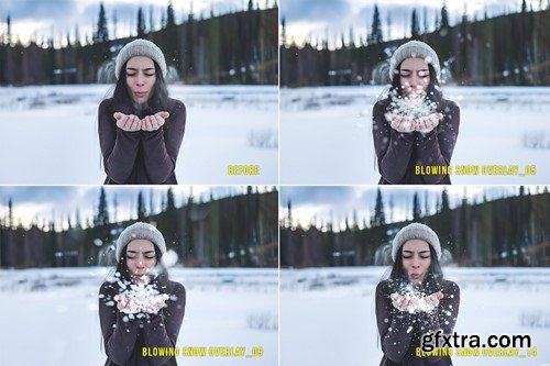 Blowing snow Transparent png photo overlays TWRCX32