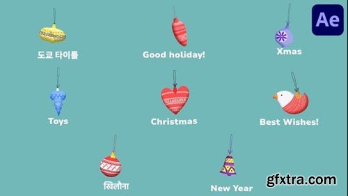 Videohive Christmas Toys Icons for After Effects 55532657