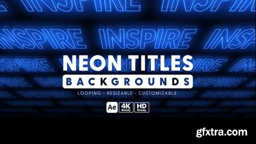 Videohive Neon Titles Backgrounds 55580151