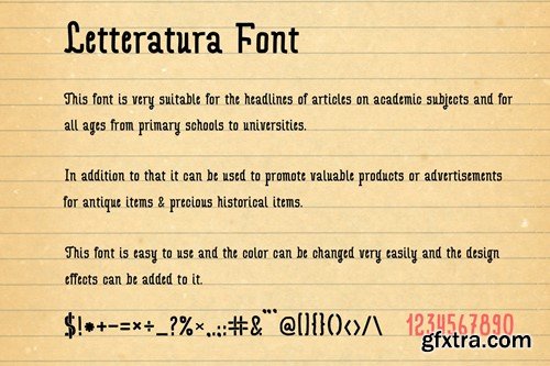 Letteratura Font LFEHVQT