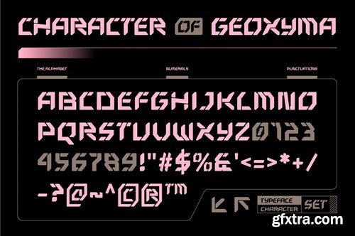 Geoxyma – Futuristic Stencil Font UMG4PGZ