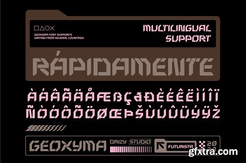 Geoxyma – Futuristic Stencil Font UMG4PGZ