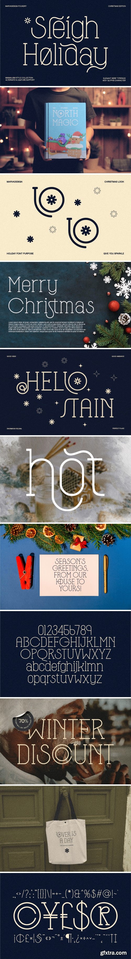 Sleigh Holiday Font