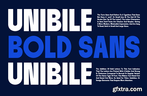 Unibile - Sans Serif Bold Typeface T58J7BD