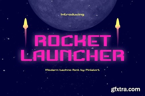 Techno Font - Rocket Launcher 98C77SS