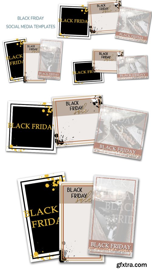 Black Friday Sale - Social Media PNG Templates