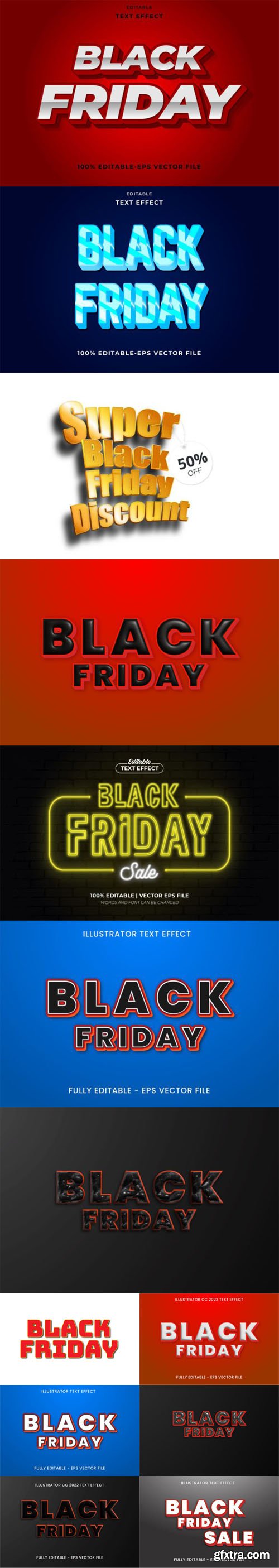 Best Editable Text Effects for Black Friday