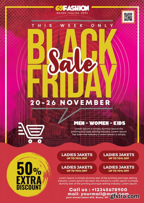 Black Friday Special Sale Flyer PSD Template