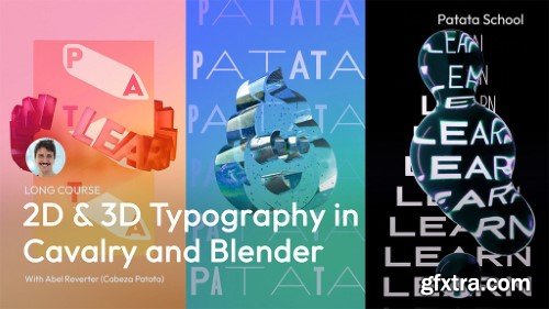 Patata School - 2D & 3D Typography in Cavalry and Blender